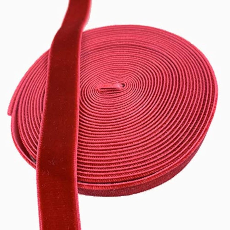 Worlds Red Velvet Ribbon 5 Yards 5/8" Inch(16mm)